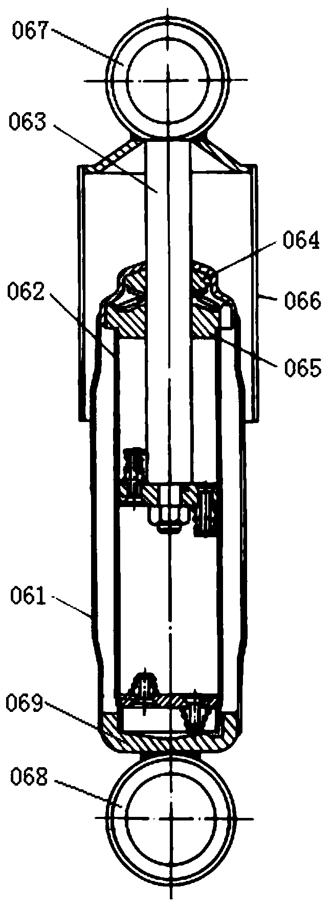 Torsion beam suspension structure capable of active lifting