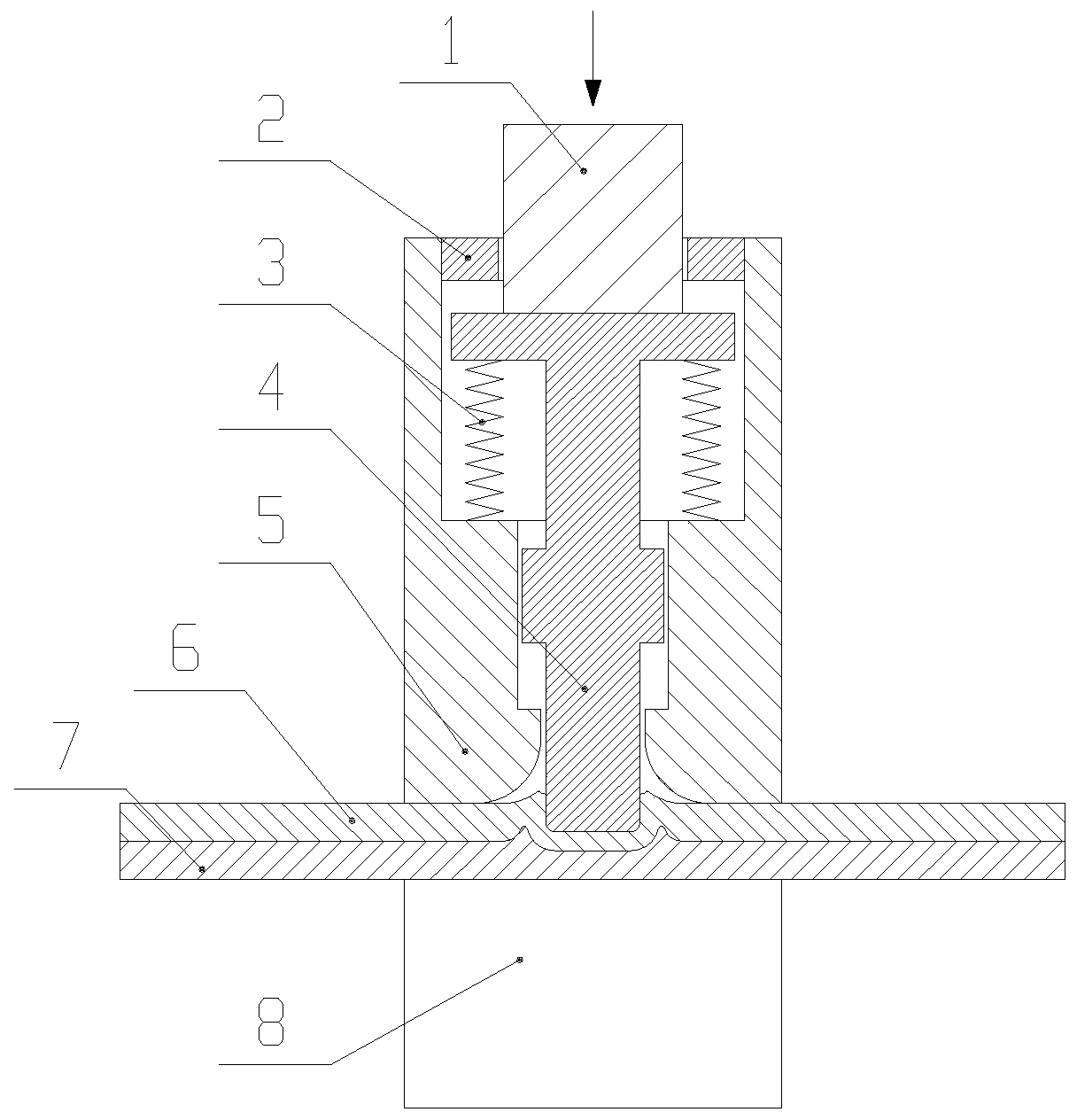 A friction-assisted heat flat bottom riveting-free connection method for lightweight plates
