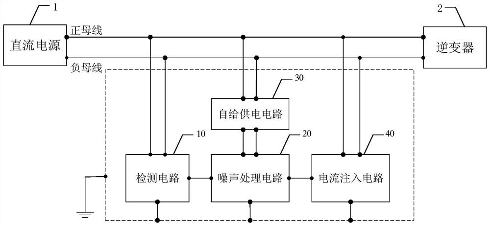 Self-powered active EMI filter