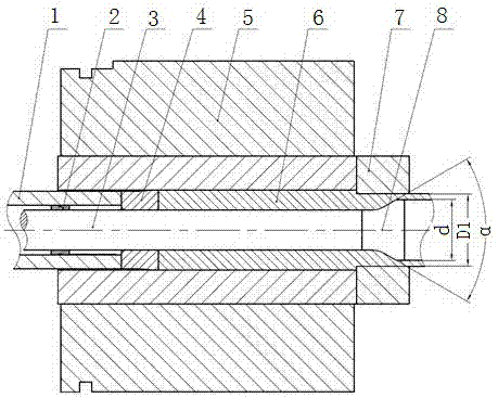 Extrusion production method of aluminum alloy seamless pipe with external variable diameter