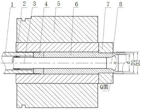 Extrusion production method of aluminum alloy seamless pipe with external variable diameter