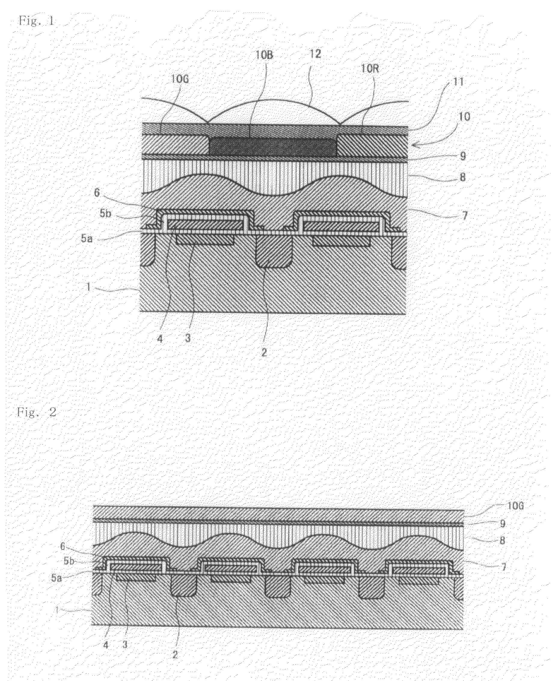 Colored photosensitive composition, and color filter array and solid image pickup device using the same