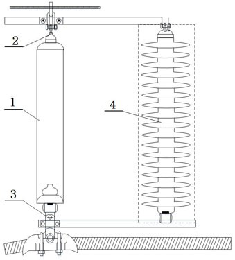 Semi-closed double-jet-airflow arc extinguishing lightning protection device without air gap and application thereof