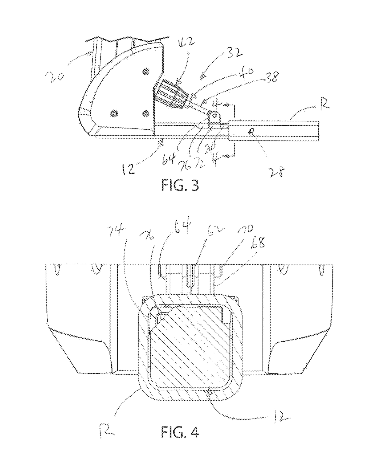 Tool-less wedge-type anti-rattle mounting system for a vehicle-mounted equipment carrier