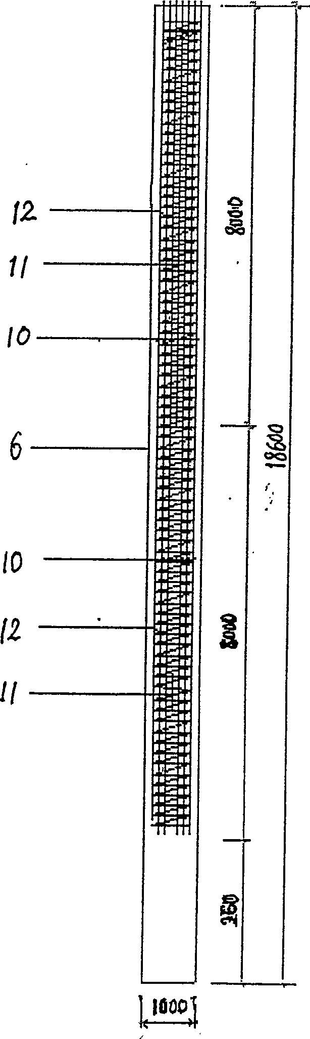 Method for detecting reinforcing bar cage length in concrete pouring pile by magnetic logging method