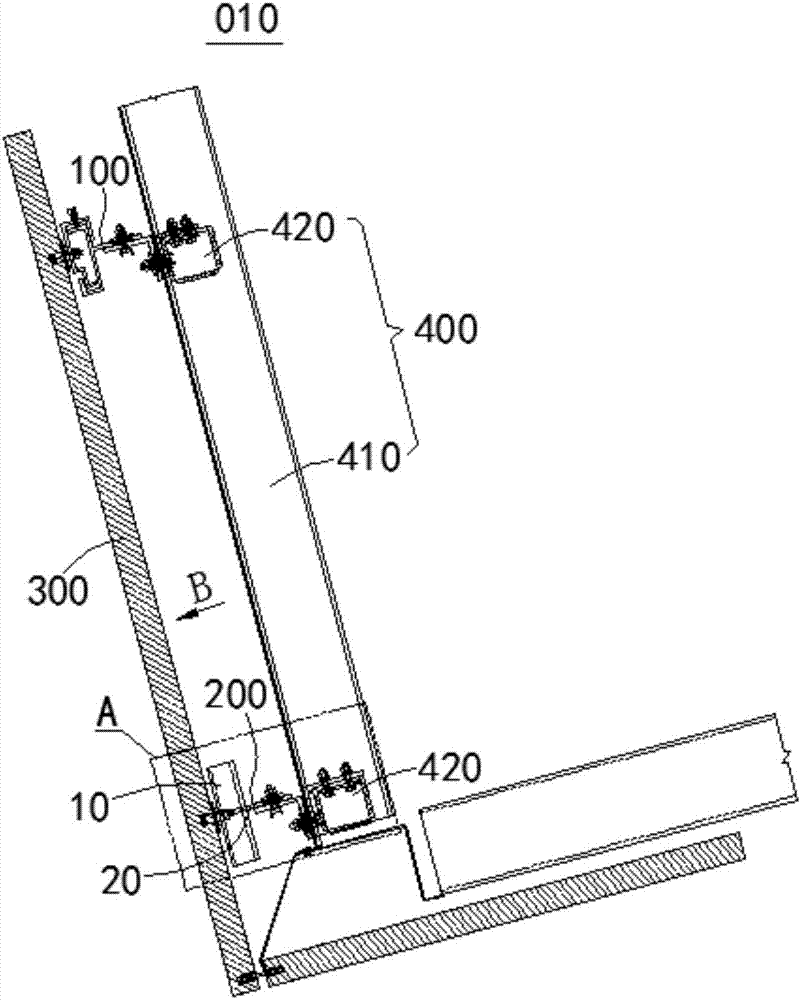 Curtain wall dry suspending structure, building curtain wall and curtain wall panel installing method