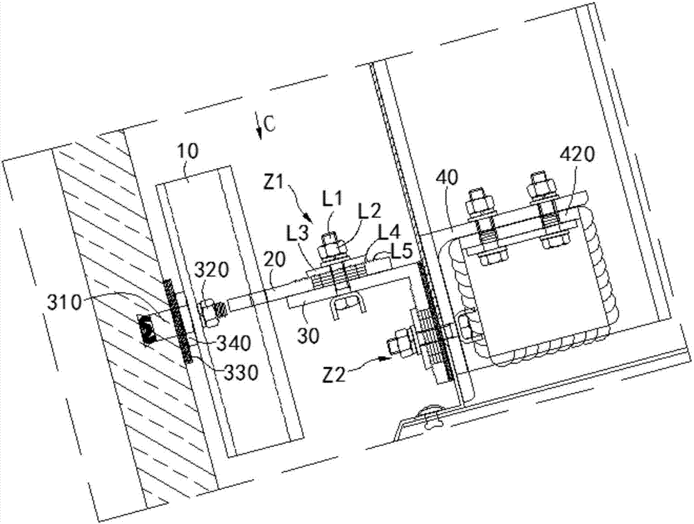 Curtain wall dry suspending structure, building curtain wall and curtain wall panel installing method