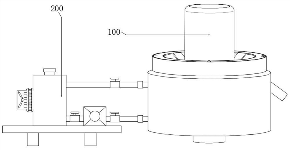 Oil mist pre-recovery device with compression structure and forced isolation function