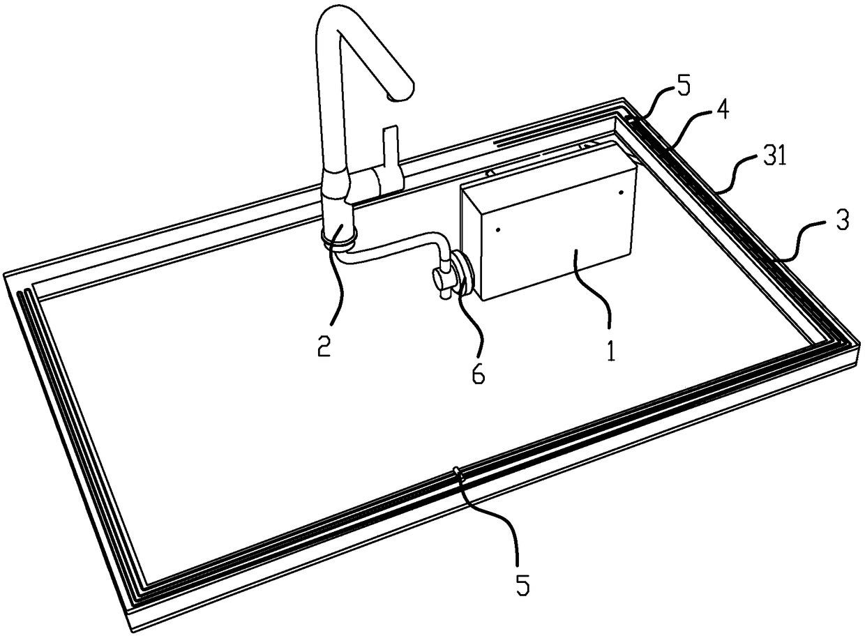 A tank body with automatic heating around the edge