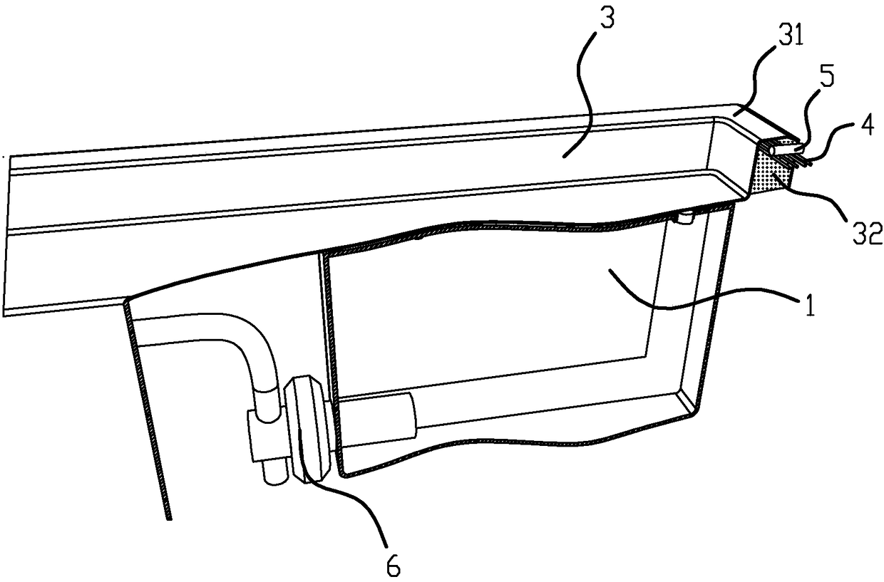 A tank body with automatic heating around the edge