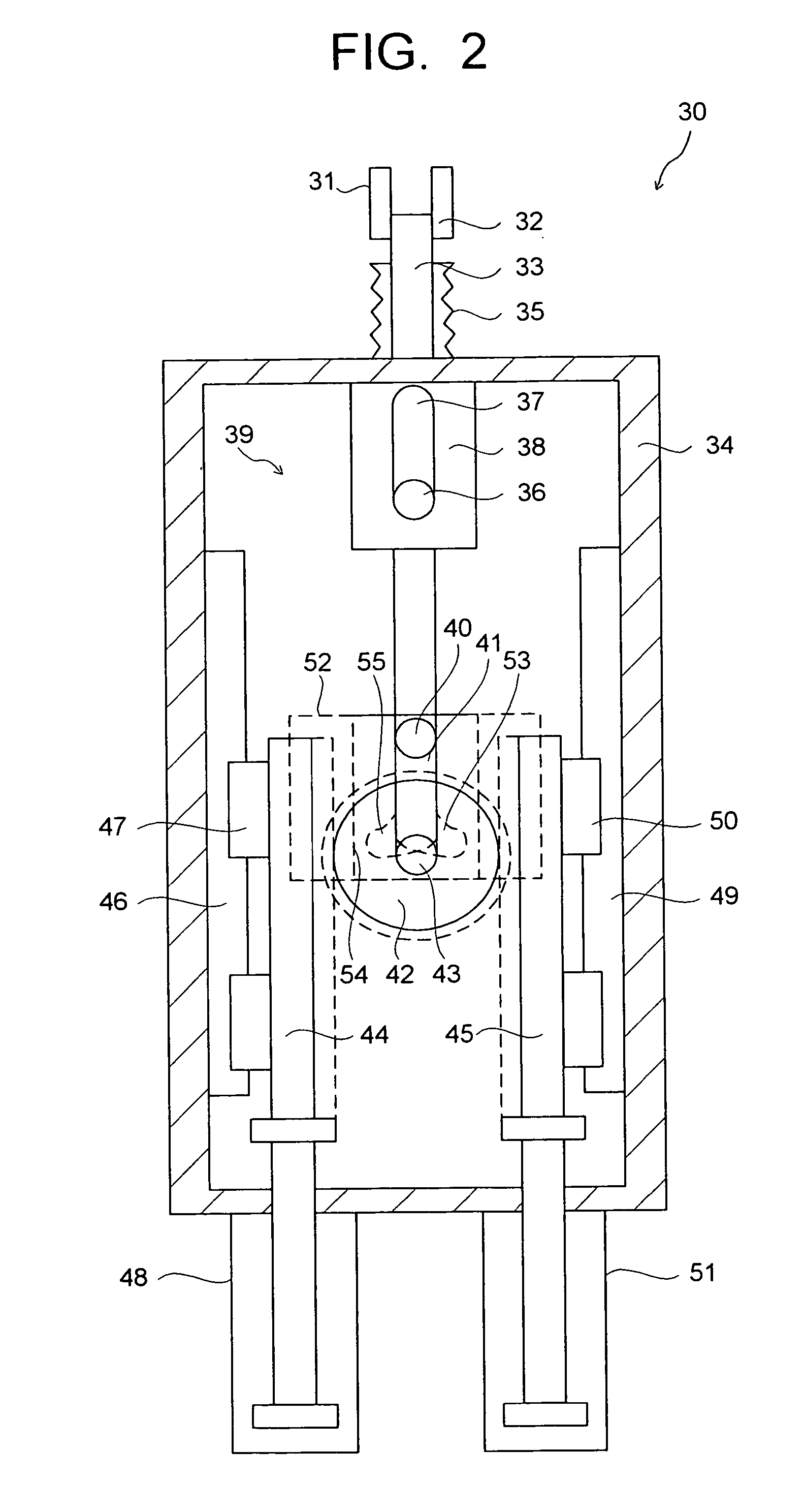 Opening/closing mechanism for vacuum processing apparatus and vacuum processing apparatus using the same