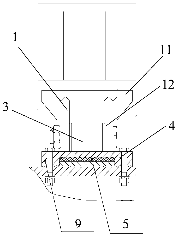 A supporting device between girders of a maglev turnout