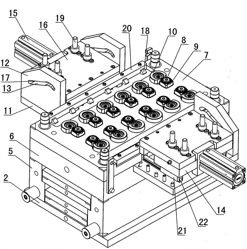 Automatic cap-closing mechanism of bottle cap injection molding mold