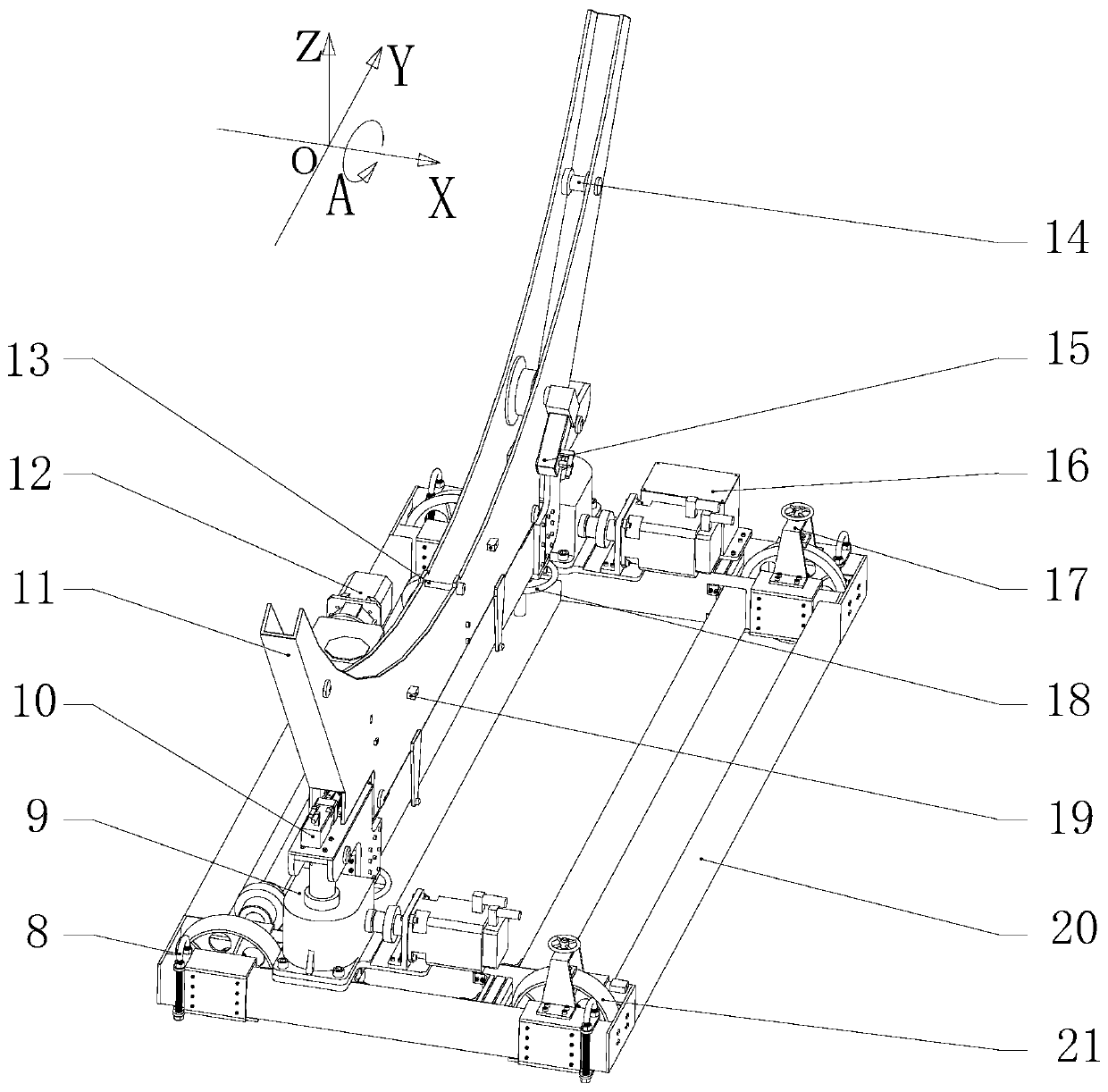 Automatic rolling device for large-diameter long-section hollow cylinder