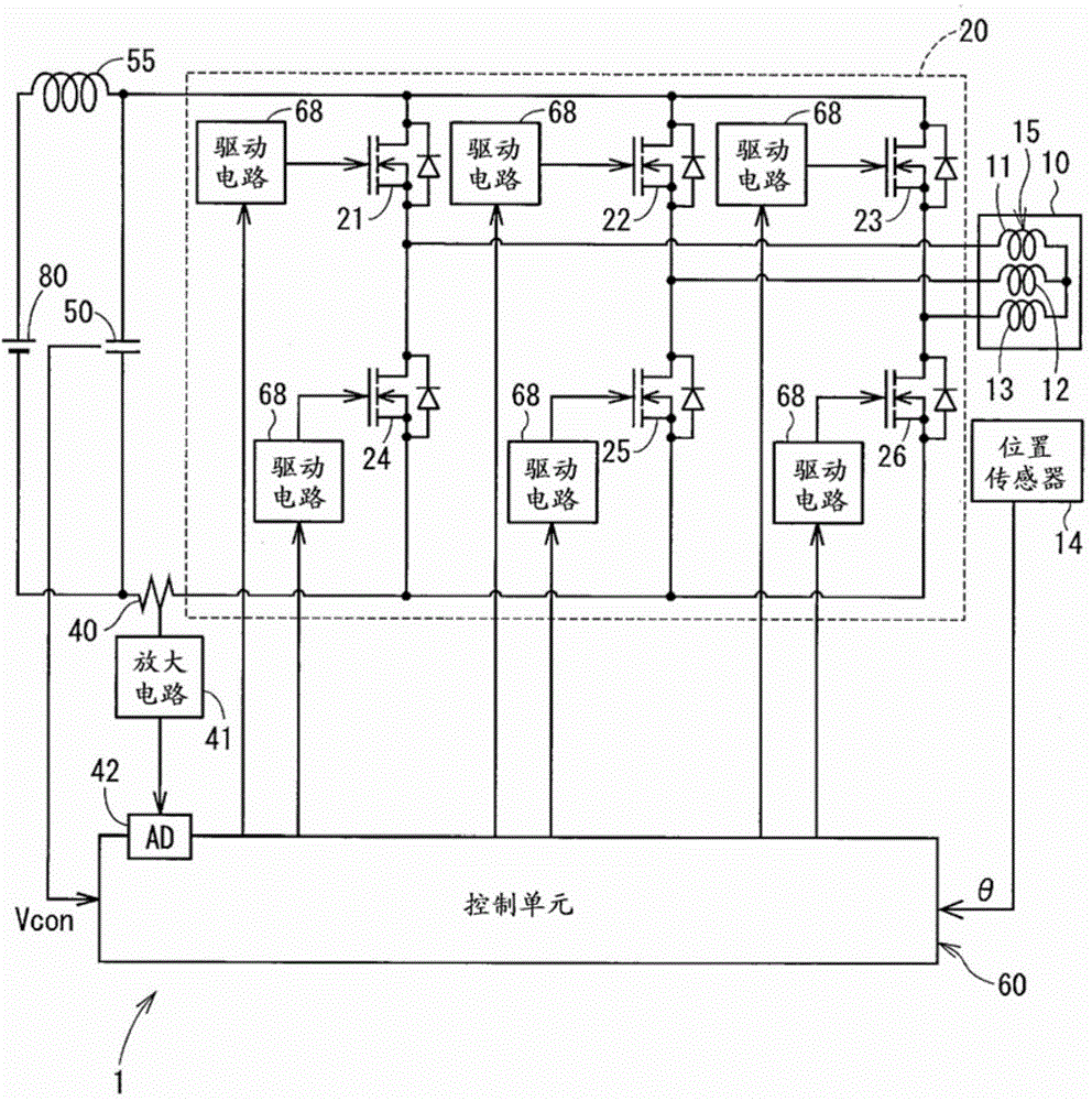 Power conversion apparatus and electric power steering apparatus having the same