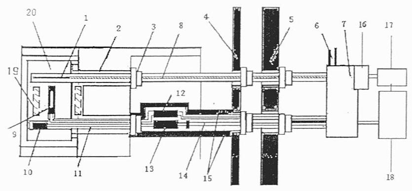 Neutron flux and energy spectrum measuring system of helium cooling solid multiplication agent tritium producing cladding