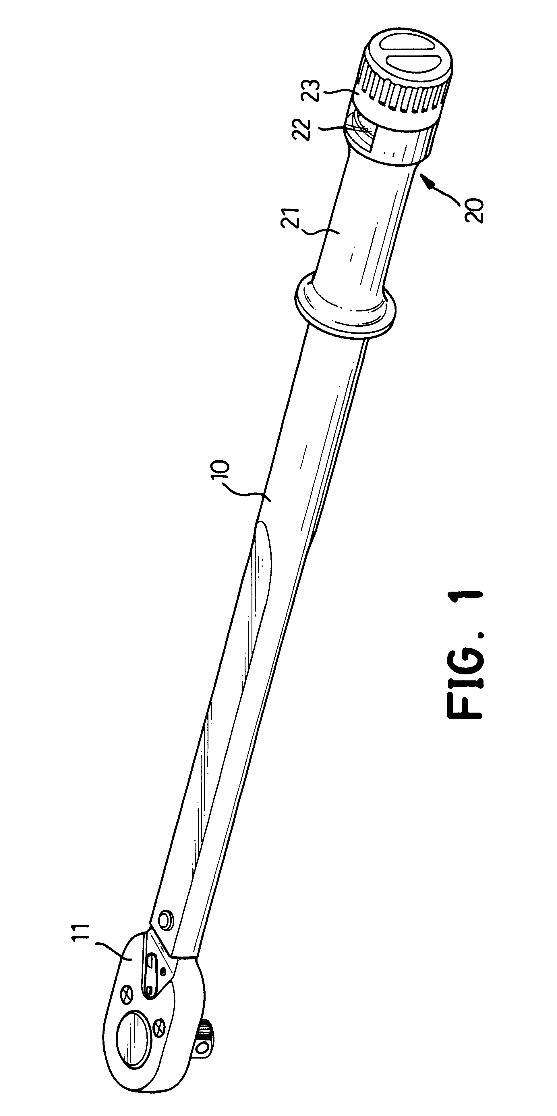 Torque wrench with a scale