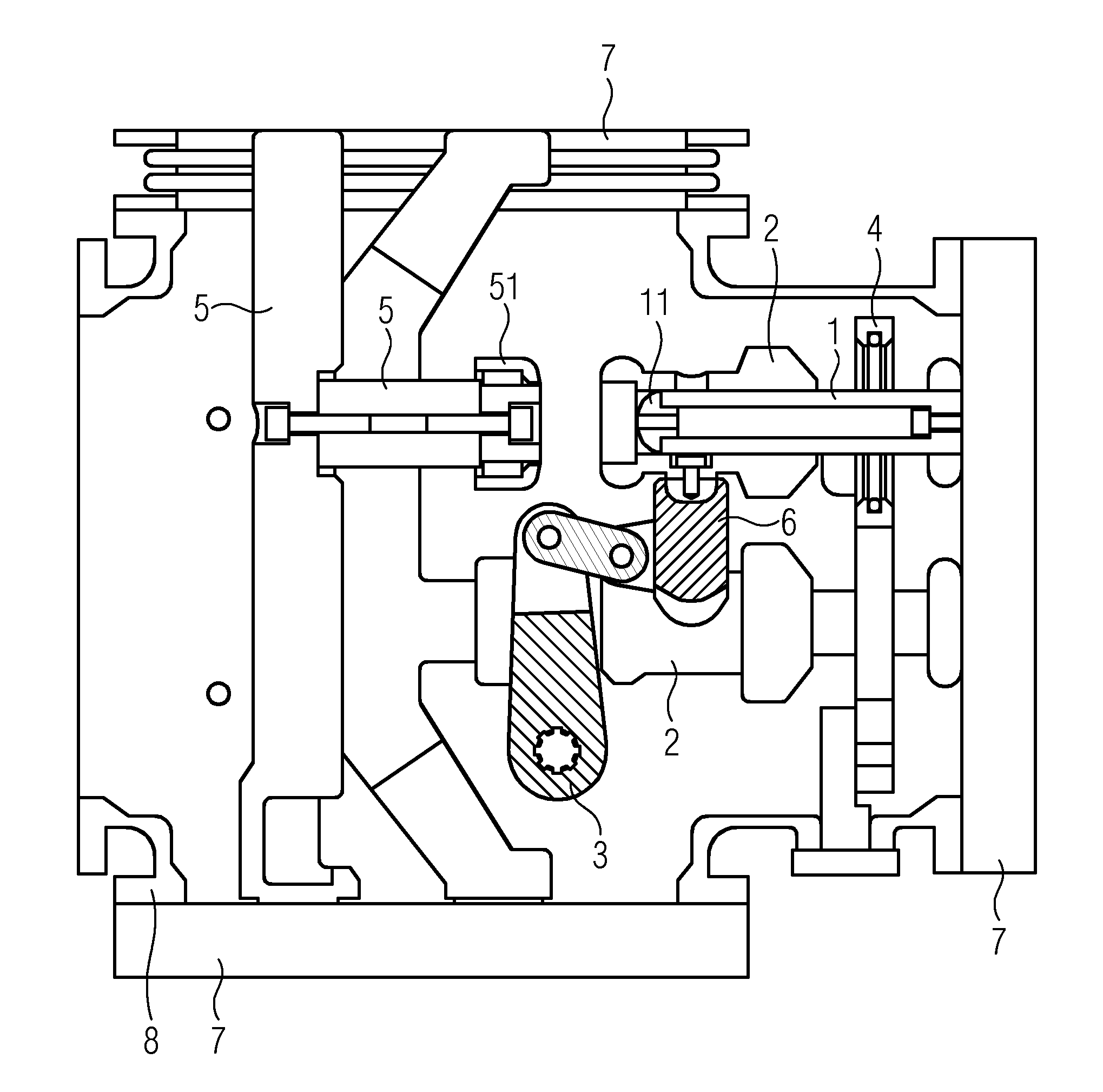 Isolating/grounding switch with three phases in one enclosure