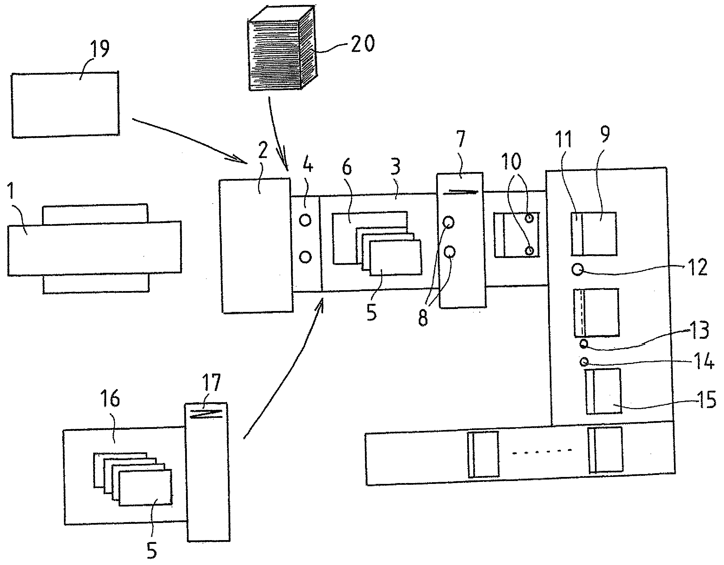 Method for forming individual letters provided with envelopes