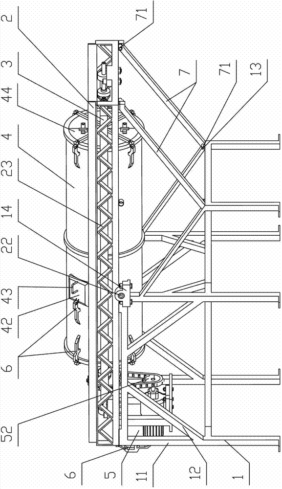 A dark tea aroma-enhancing stacking processing device