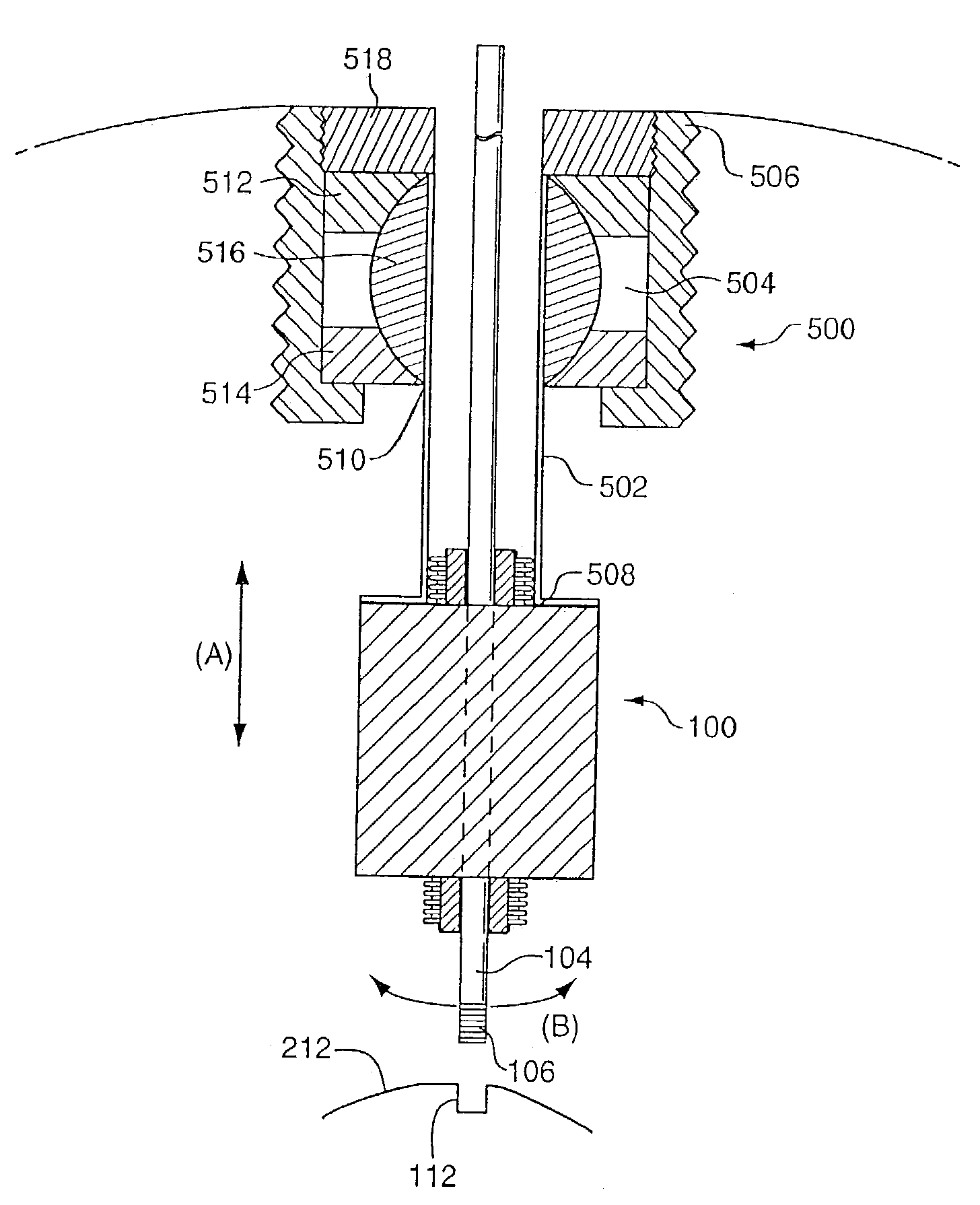 Implantable hearing aid transducer with advanceable actuator to facilitate coupling with the auditory system