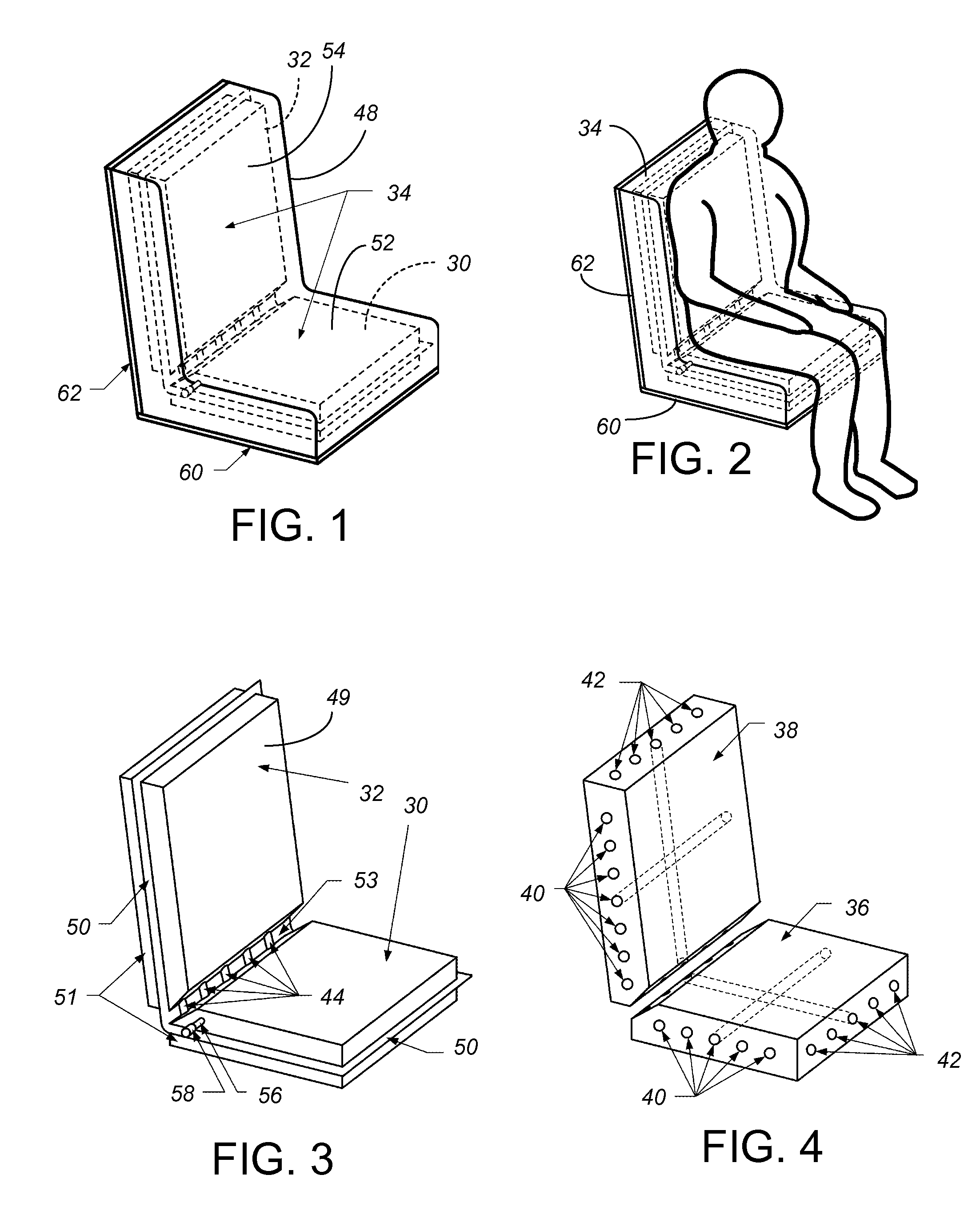 Seat System With Shock- And Vibration-Reducing Bladders