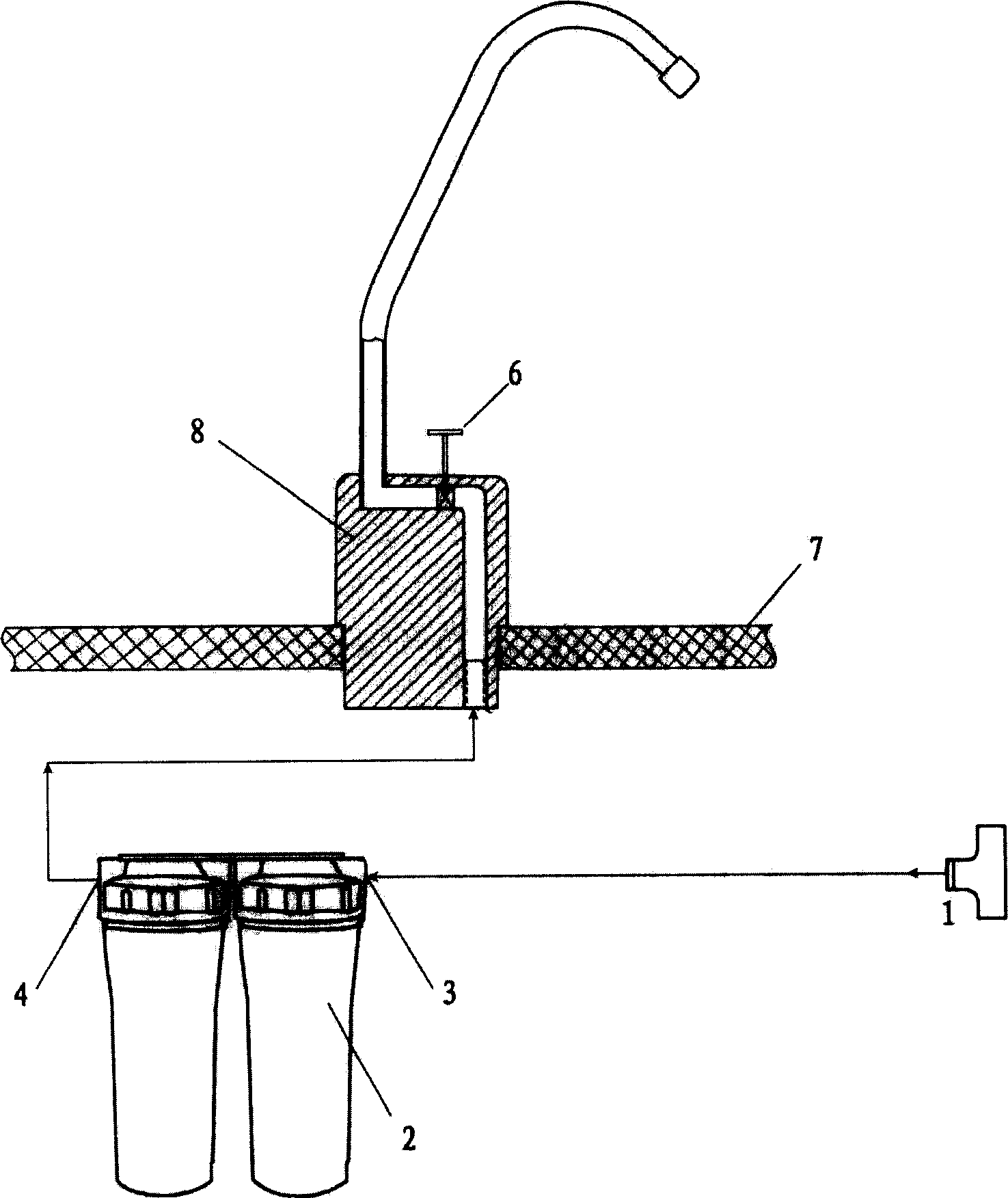 Method for setting interception valve for pipeline water purification and its special interception valve
