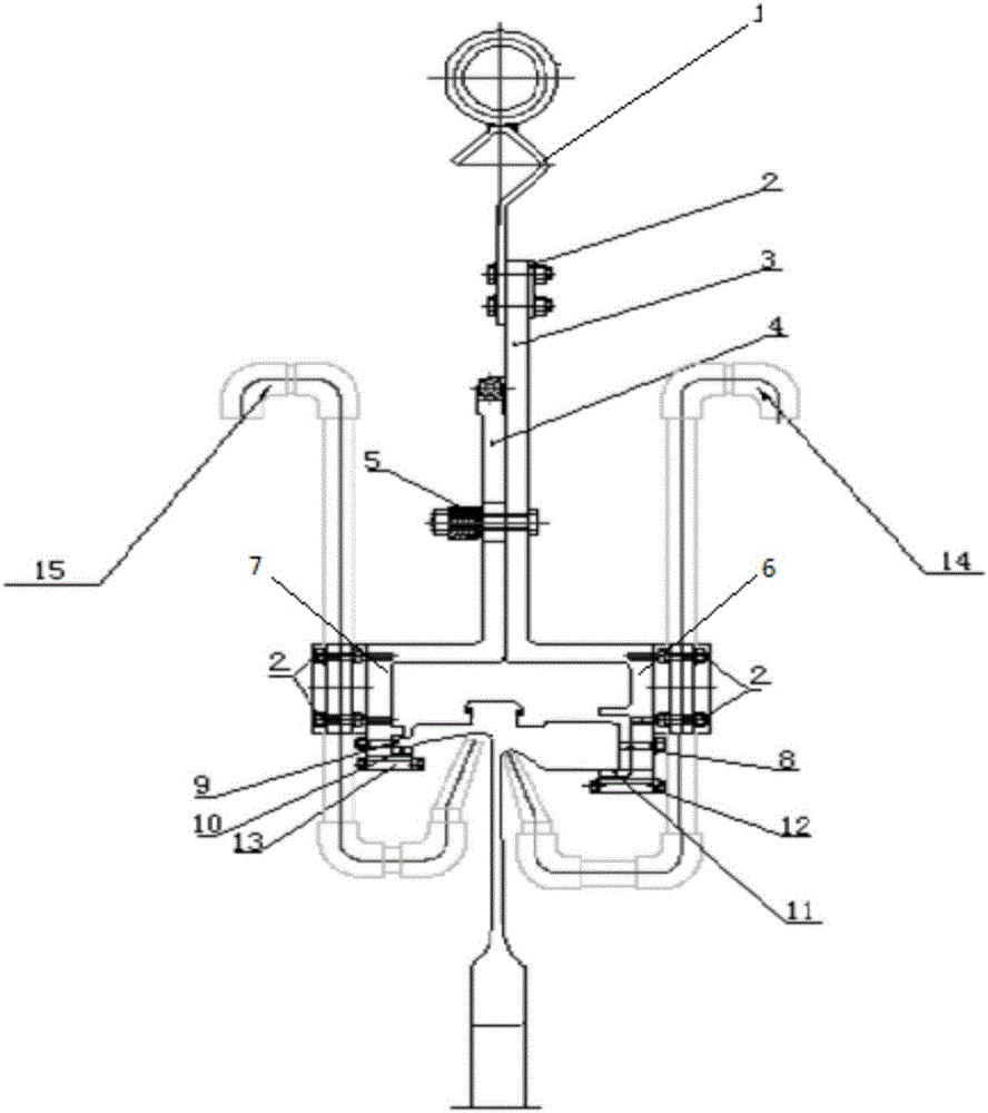 Auxiliary device for blue anodic corrosion of low-pressure turbine disc