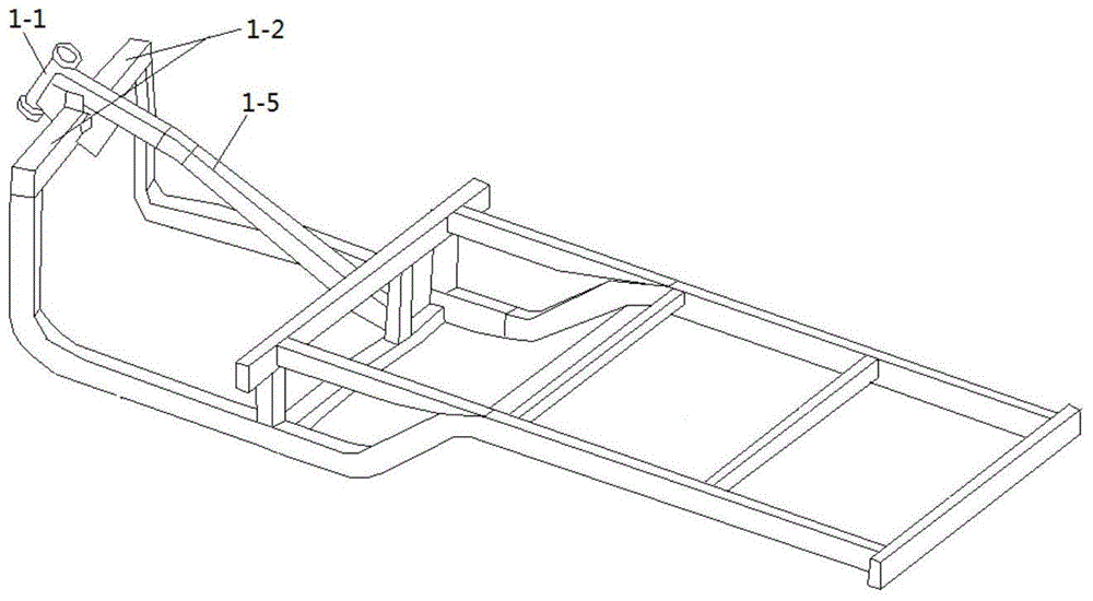 Connecting method of vehicle head stand pipe, main beam and keel horizontal beam and vehicle frame