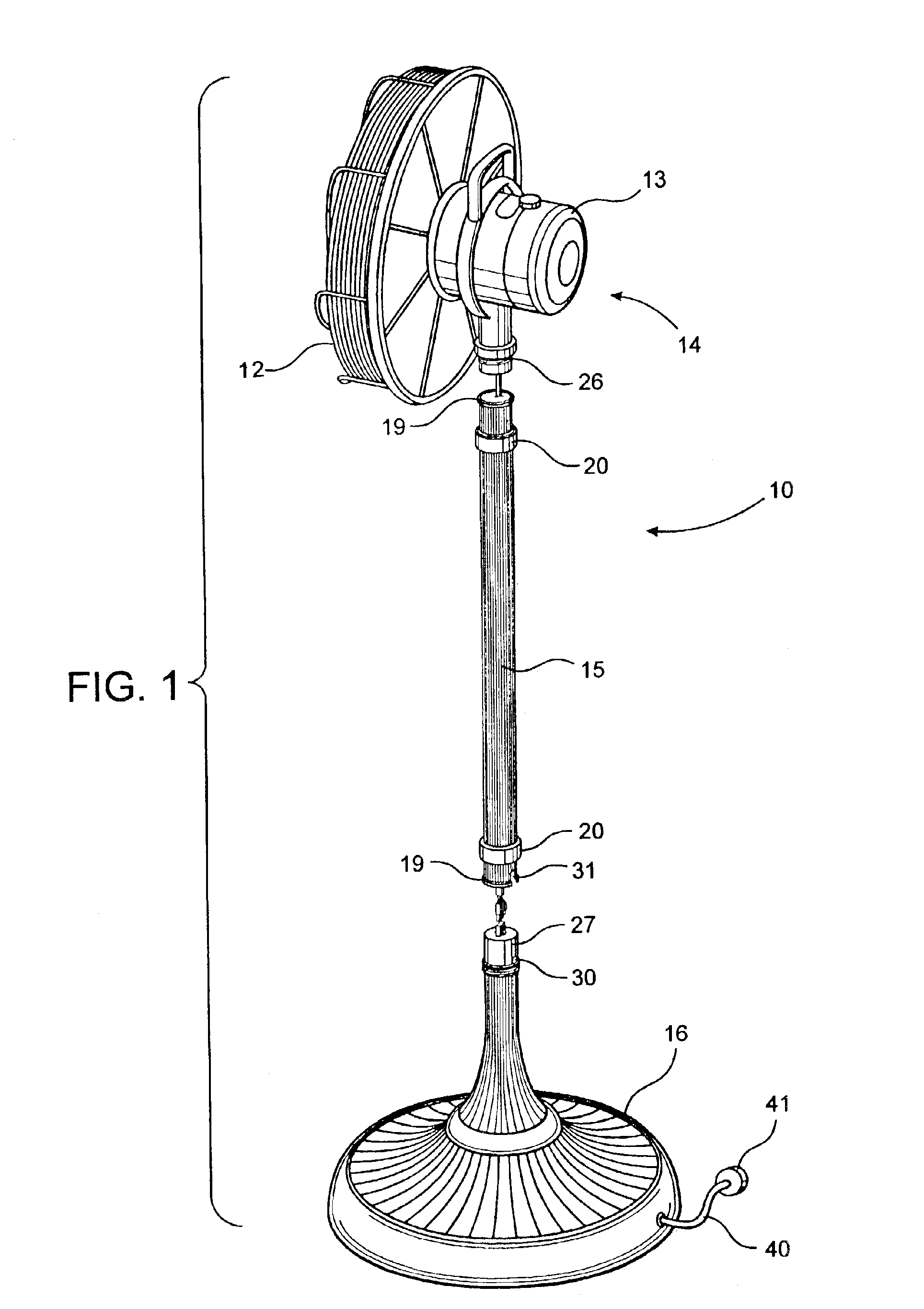 Electric fan assembly and fan assembly method