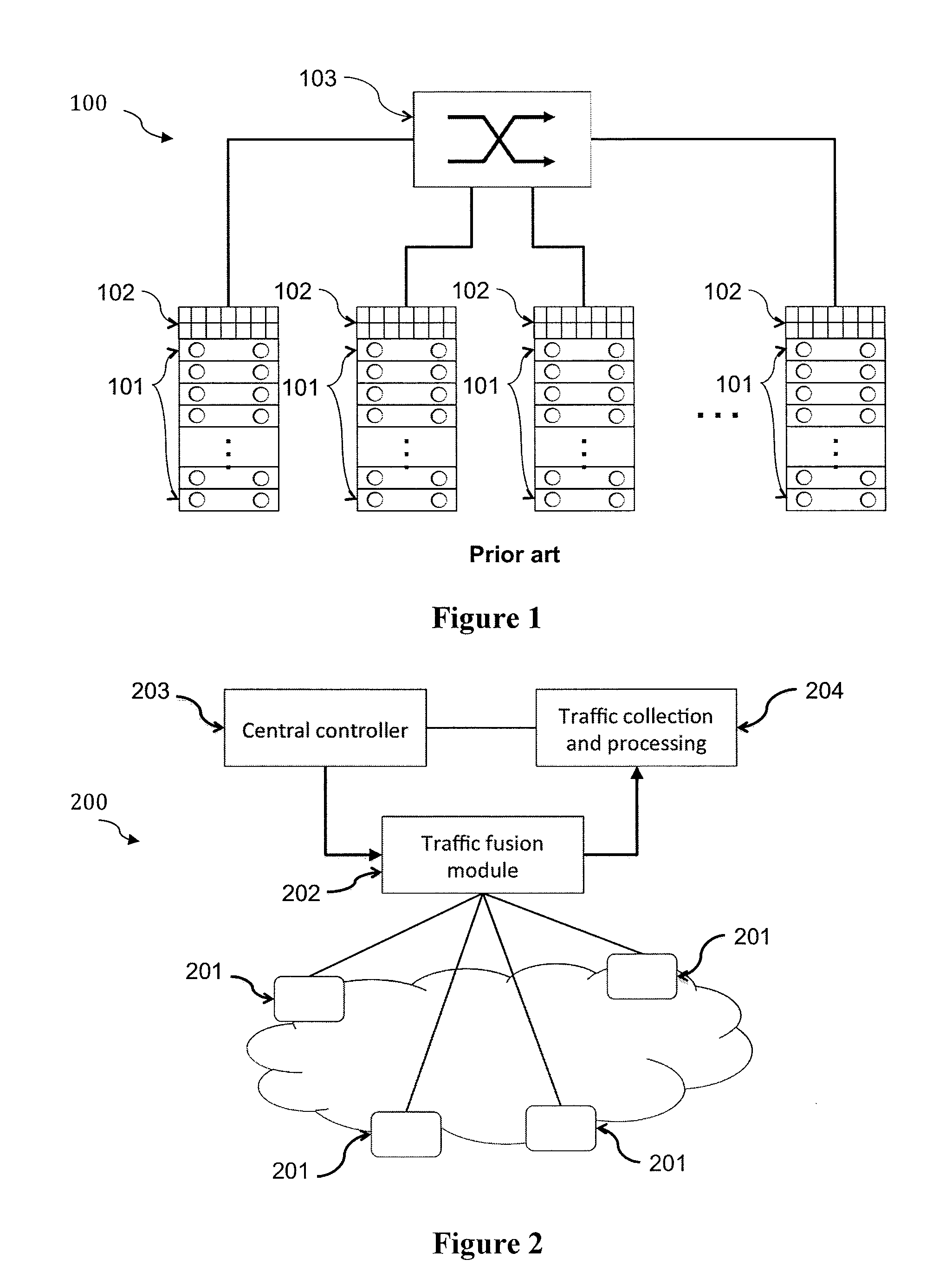 High-Throughput Network Traffic Monitoring through Optical Circuit Switching and Broadcast-and-Select Communications