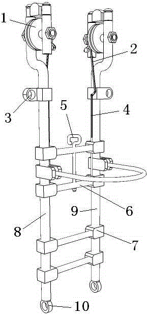 Internal-control type self-locking ladder head