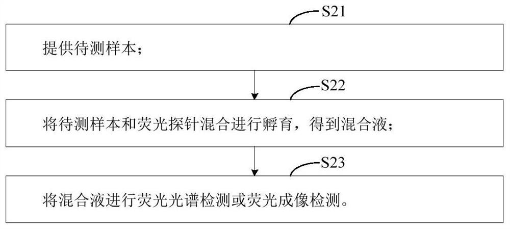 Fluorescent probe for detecting mycobacterium tuberculosis as well as preparation method and detection method thereof