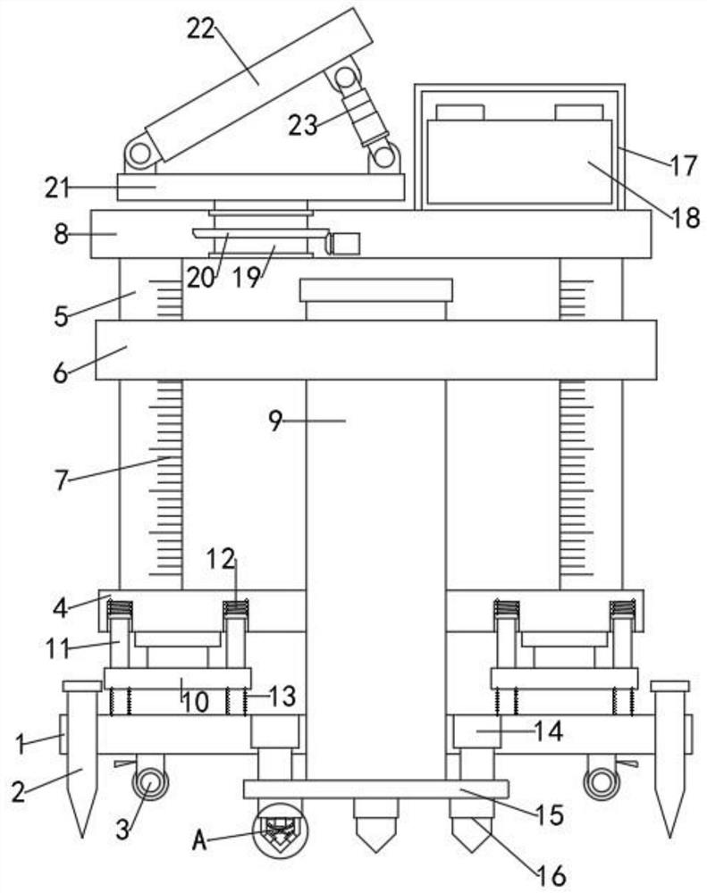 Soil moisture content detection device for agricultural engineering