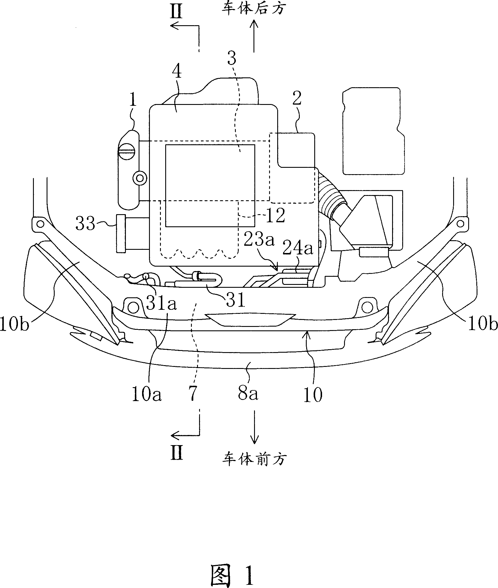Cooling device of a vehicle
