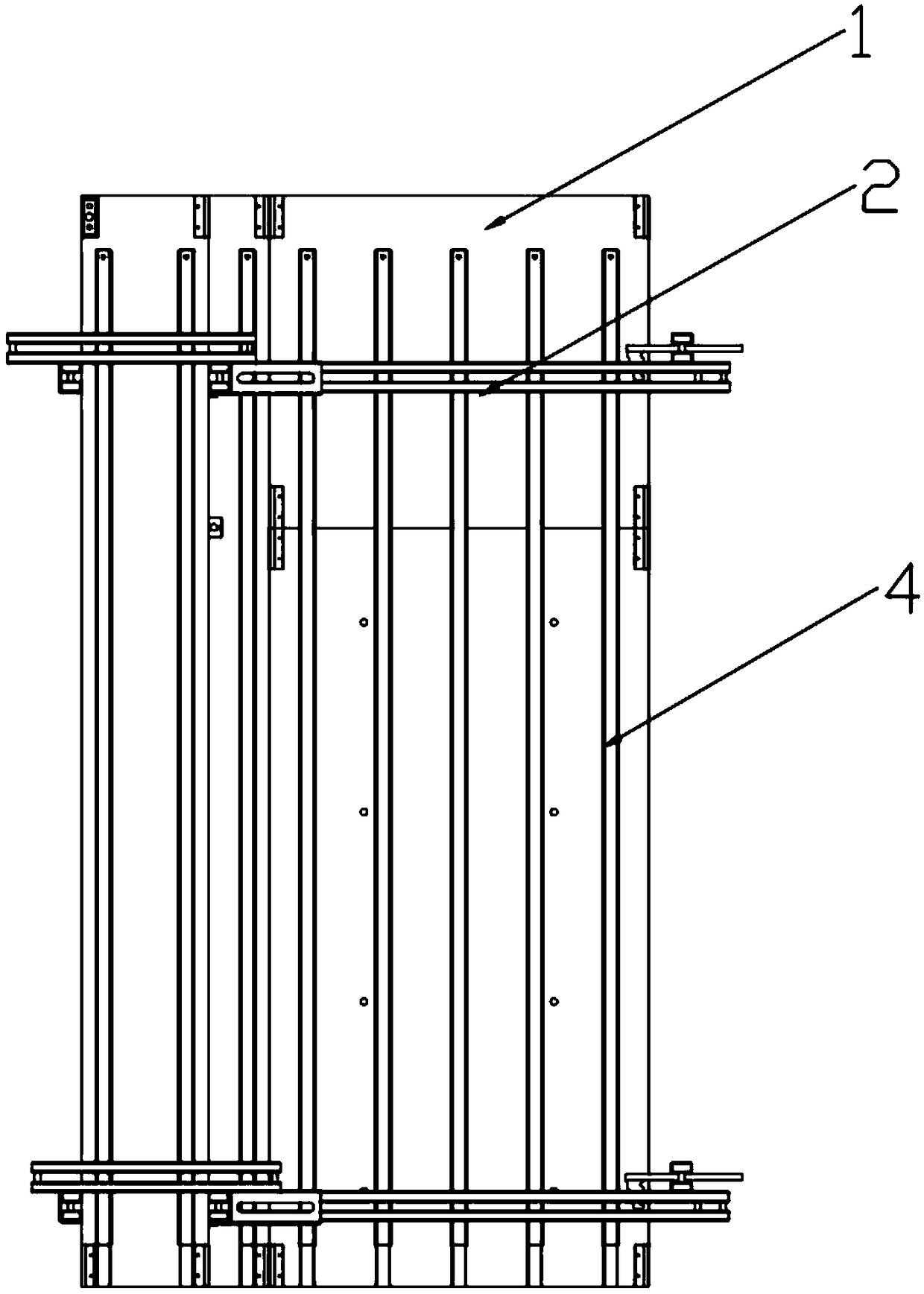 Shear wall casting molding mould and usage method thereof