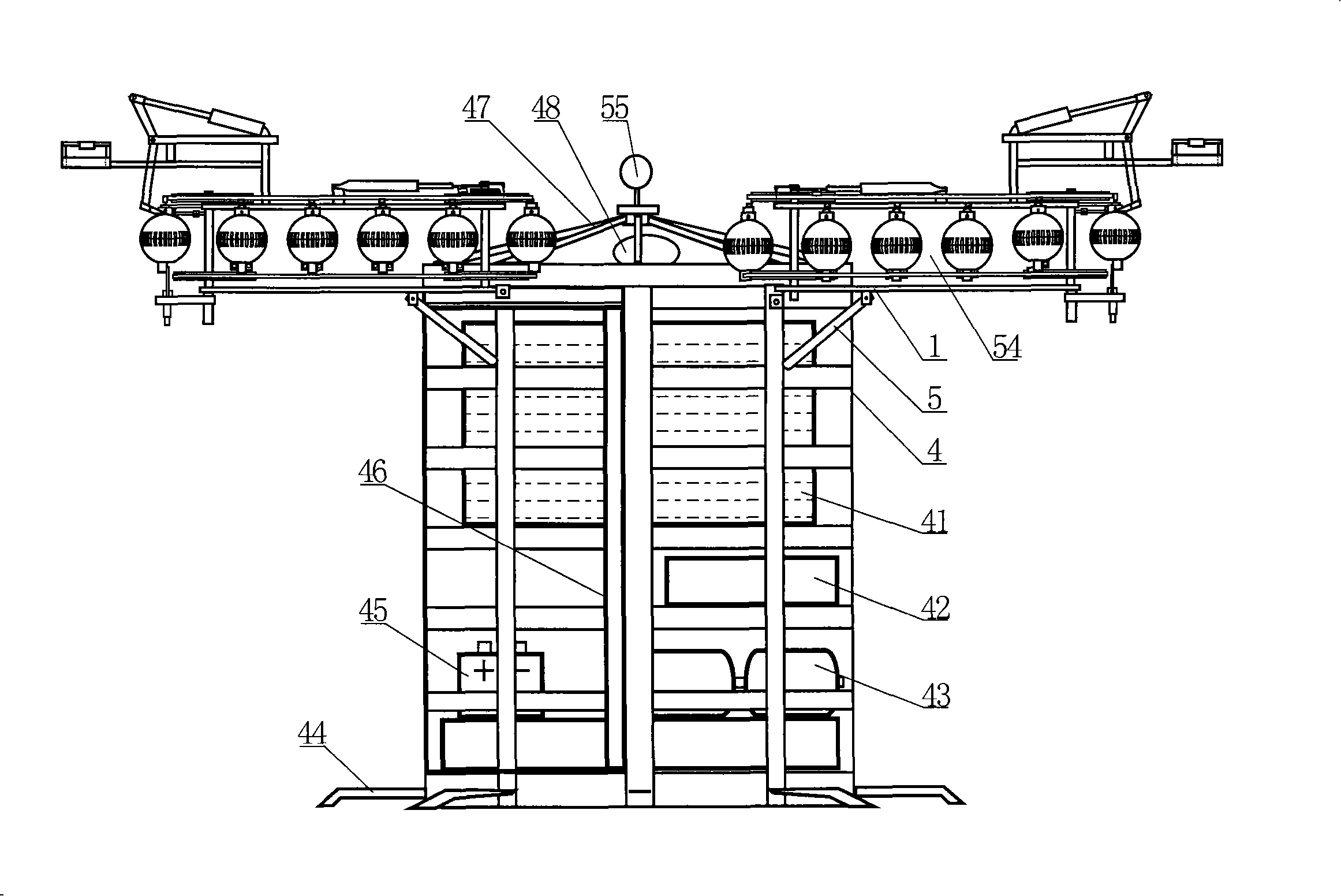 Automatic fishing device in submarine