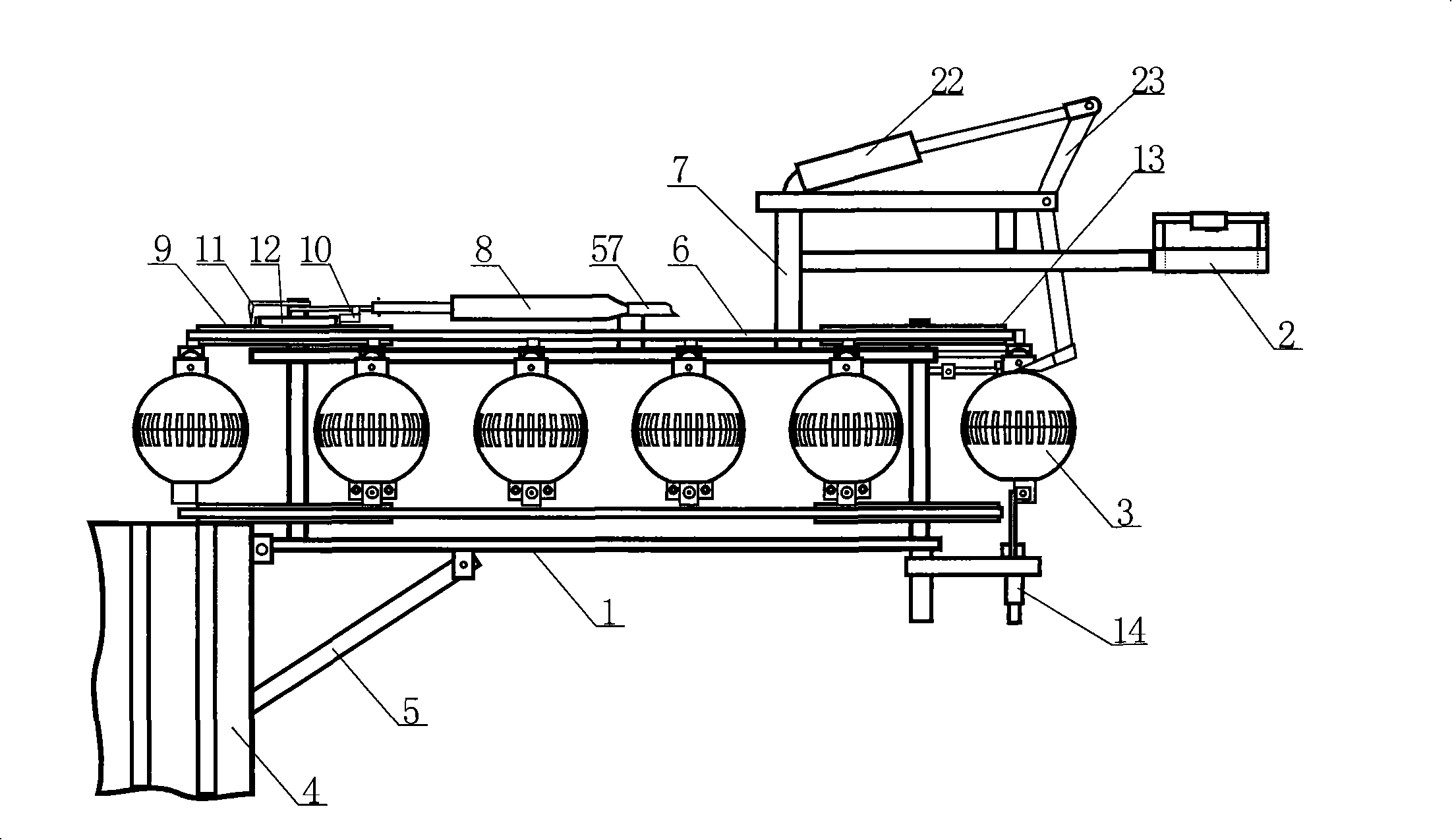 Automatic fishing device in submarine