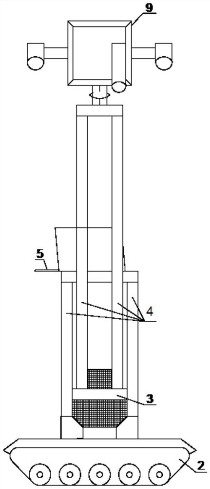 Movable device for installing digital measuring equipment on water and fire processing platform