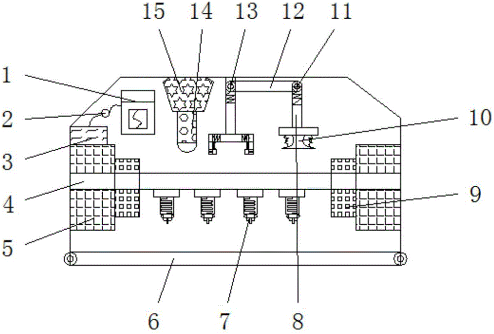 Intelligent splicing paint-spraying device