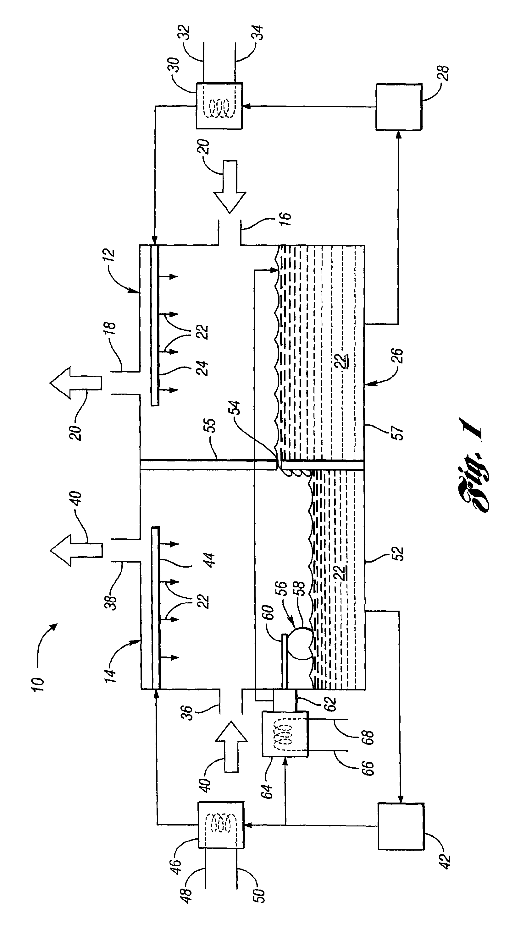 System and method for managing water content in a fluid