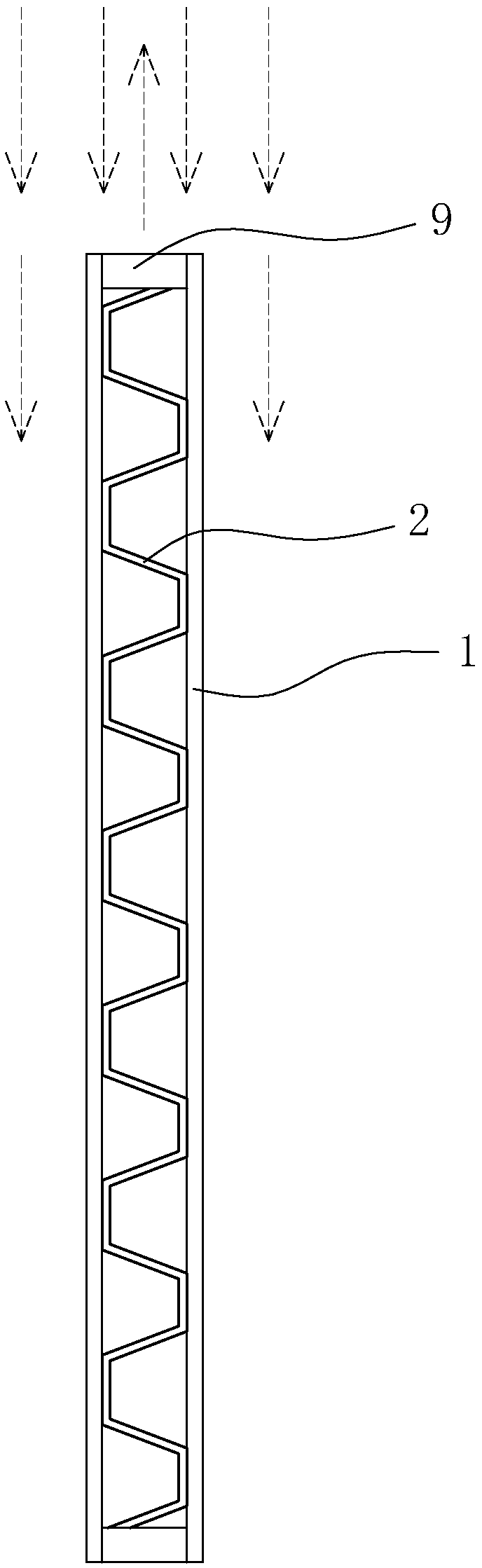 Heat dissipation fin high in heat dissipation efficiency, of radiator