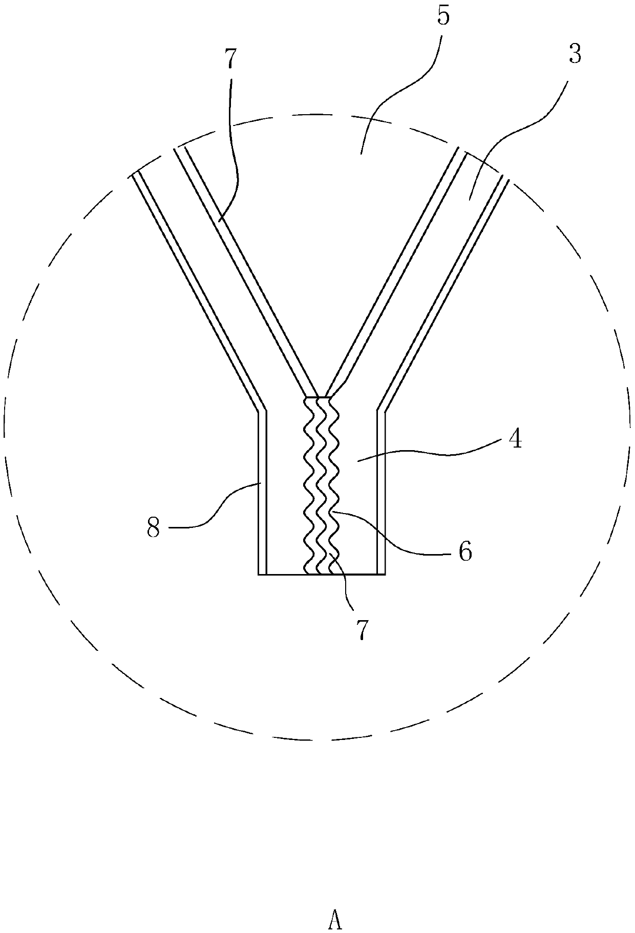 Heat dissipation fin high in heat dissipation efficiency, of radiator