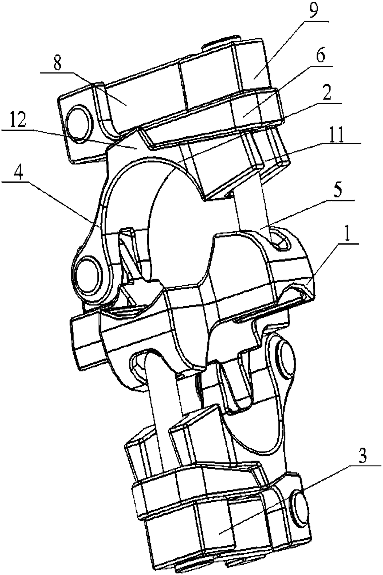 Scaffold screw-free right-angle coupler