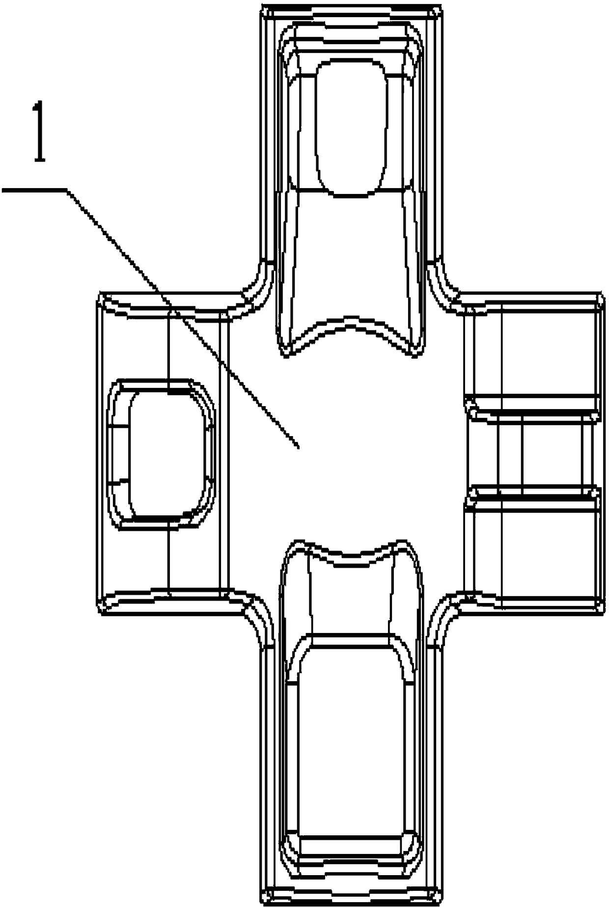 Scaffold screw-free right-angle coupler