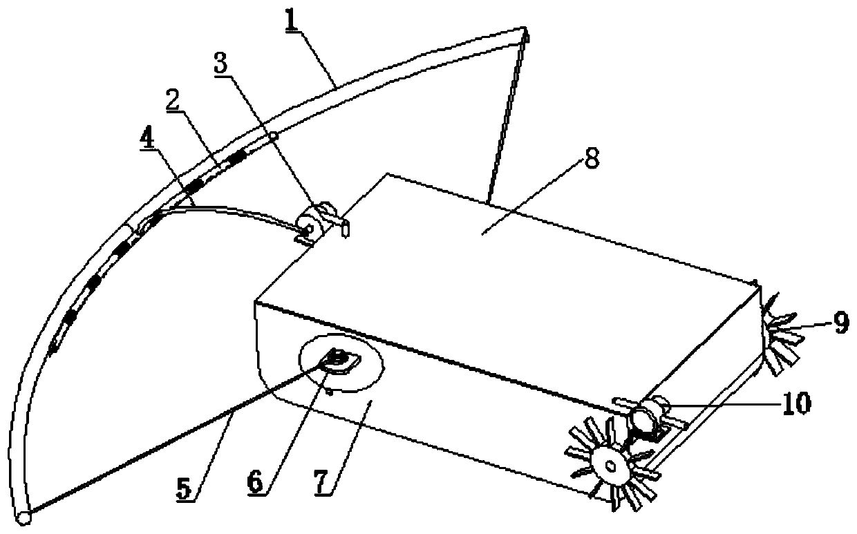 Efficient cleaning device for water surface blue-green algae