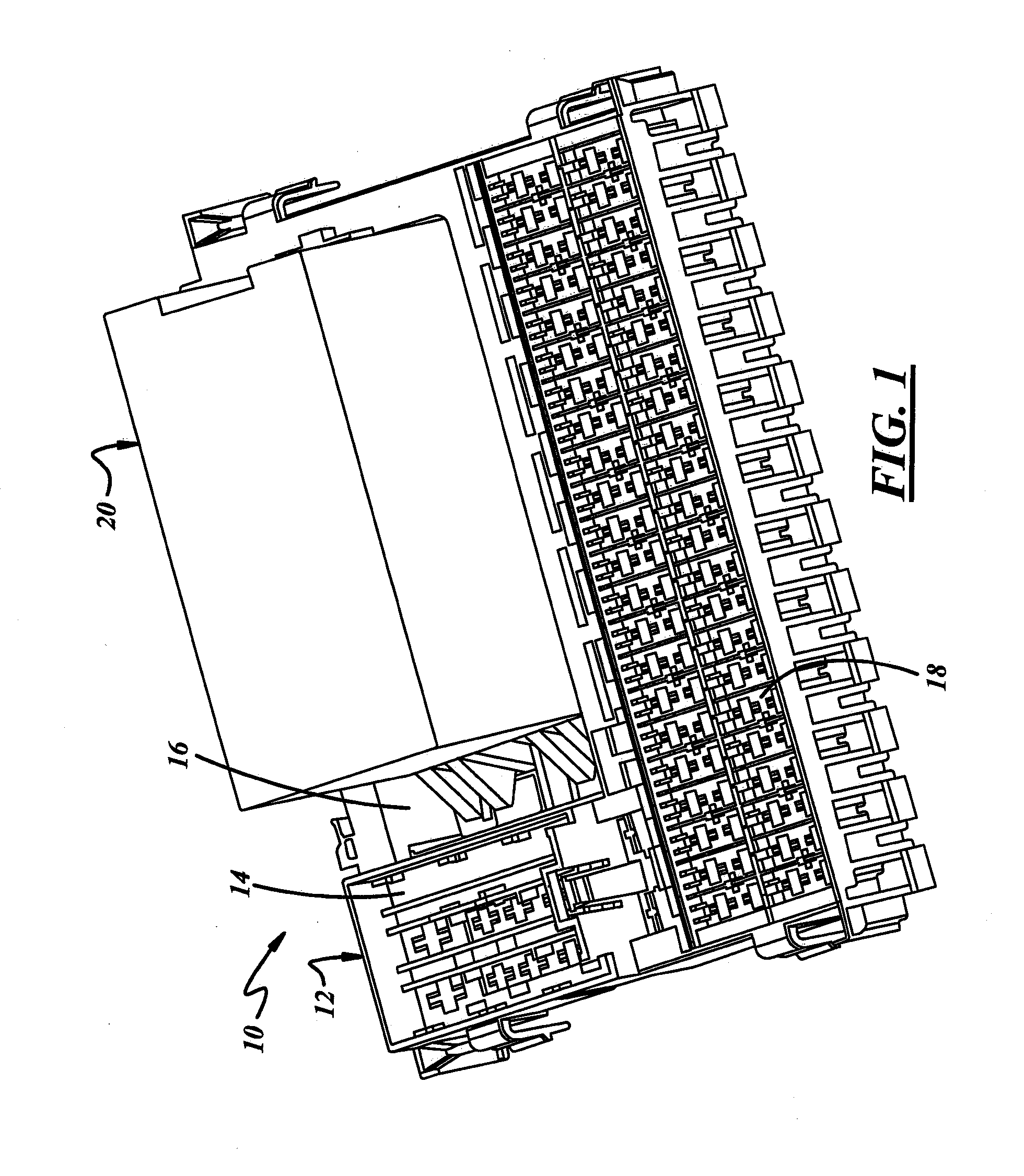 Relay module, electrical center having a relay module and method of assemblying the same