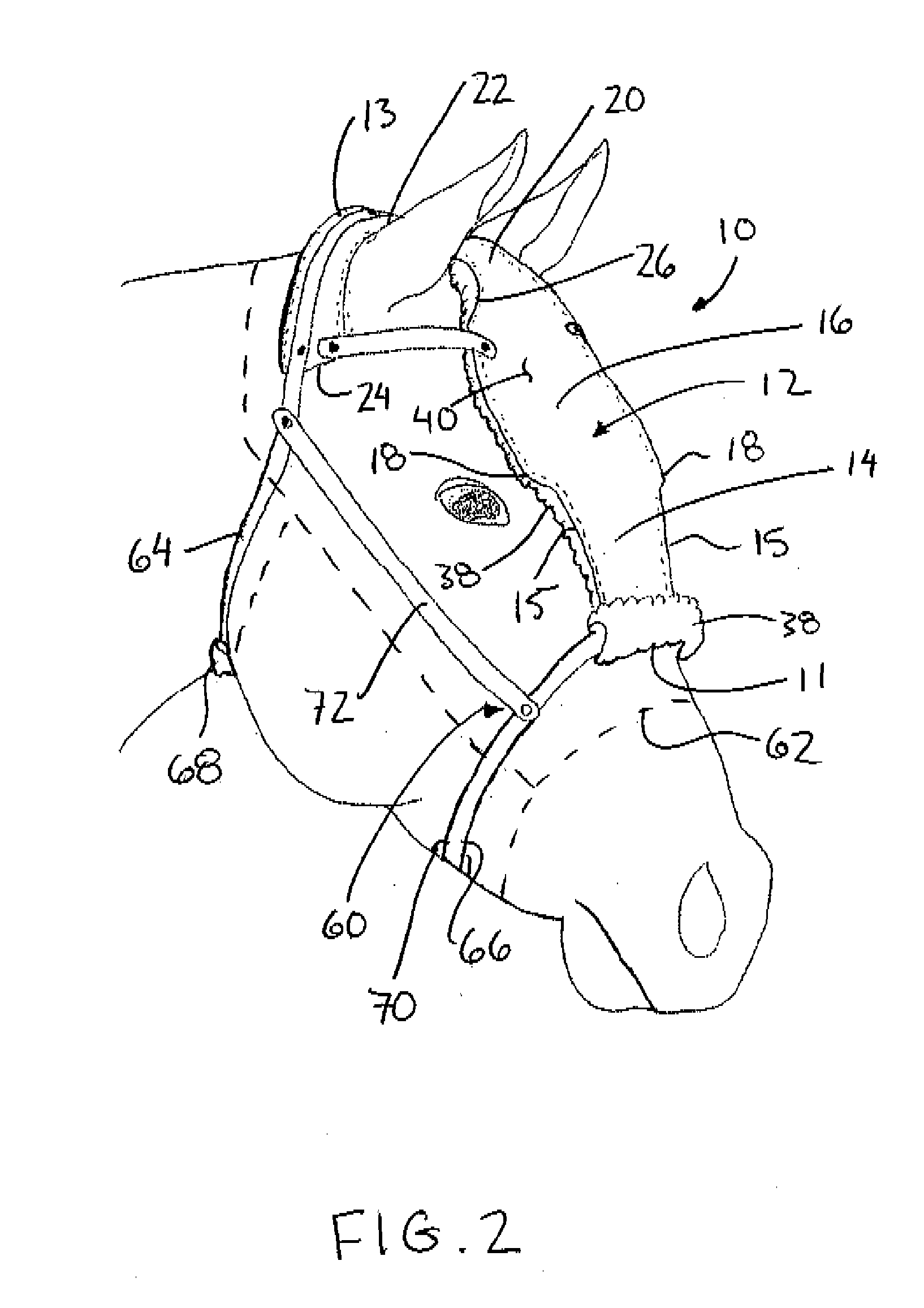 Apparatus and method for equine facial protection