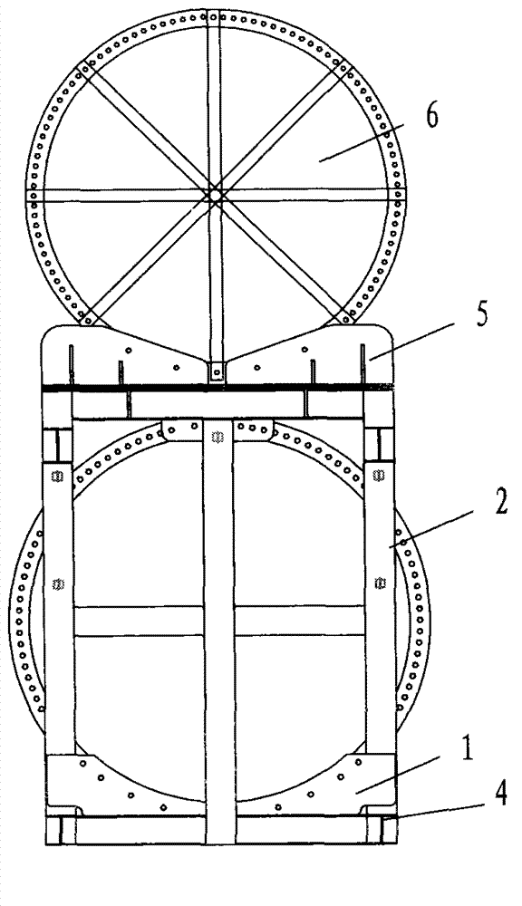 Marine transport tooling device for wind generator tower