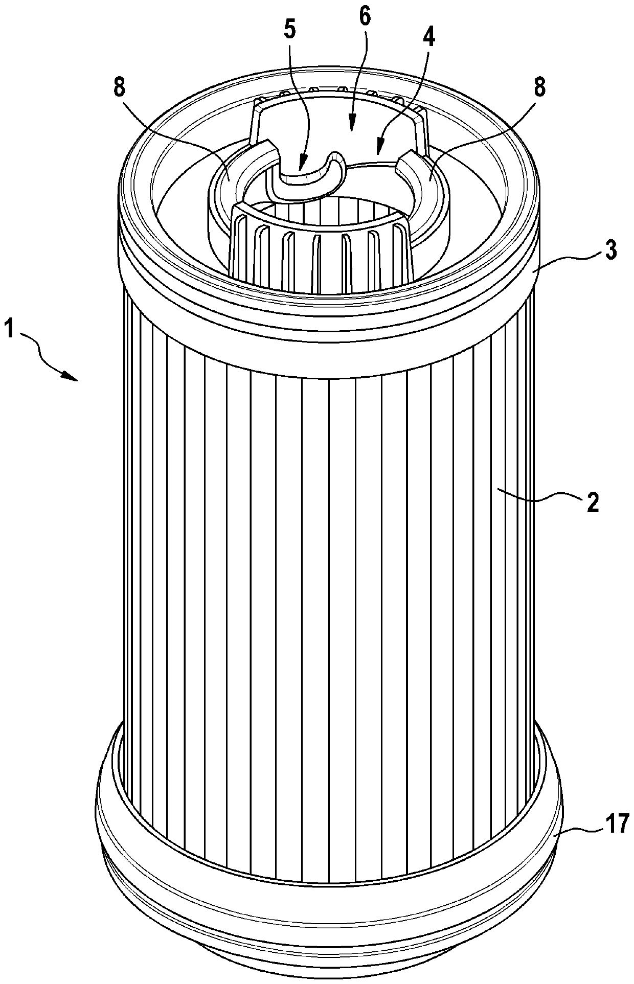 filter element with removal element